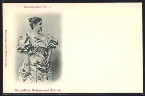 AK Schauspielerin Ernestine Schumann-Heink