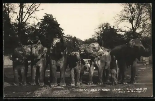 AK Village Hindou, Jardin d`Acclimatation, Bois de Boulogne