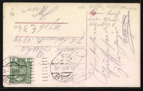 AK Kleines Mädchen mit Jagdhund, Ostergruss