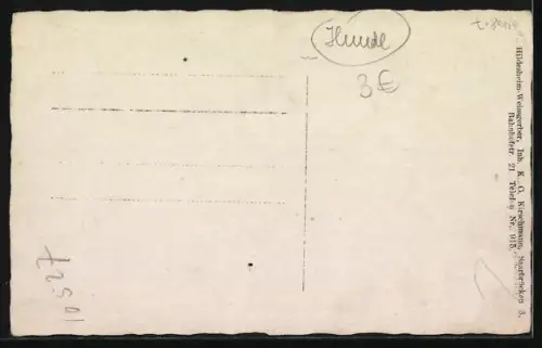 AK Junge Dame mit Schäferhund an der Leine