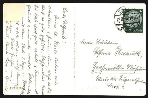 AK Zeitz, Städtisches Sommerbad, Sprungturm und Wasserrutschbahn mit Badegästen