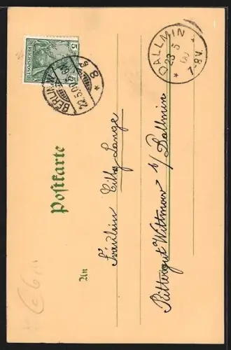 Lithographie Berlin-Charlottenburg, Kaiser Wilhelm Gedächnis Kirche