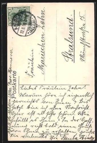 AK Ahlden /Aller, Vorderansicht und Seitenansicht vom Schloss