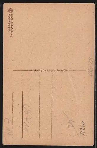 Steindruck-AK Zeitz, Alter Stadtmauer-Turm