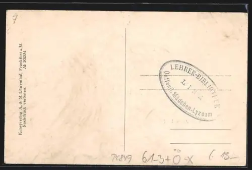 Künstler-AK St. Florian, Ortsansicht im Jahre 1677 nach Merian