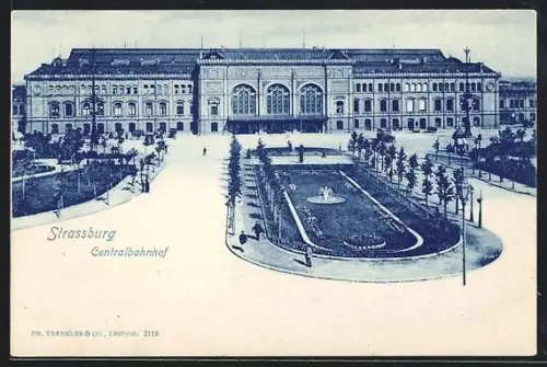 AK Strassburg, Anlagen vor dem Centralbahnhof
