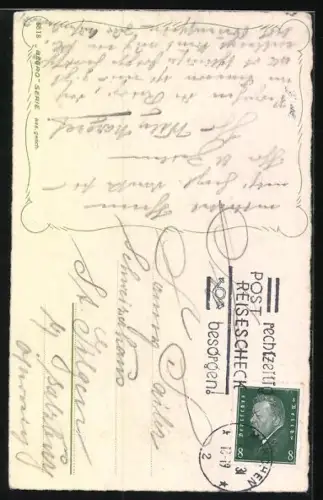 AK Kleines Mädchen und Schmetterling im Frühling, Namenstagsgruss