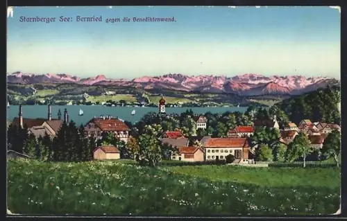 AK Bernried /Starnberger See, Blick gegen die Benediktenwand