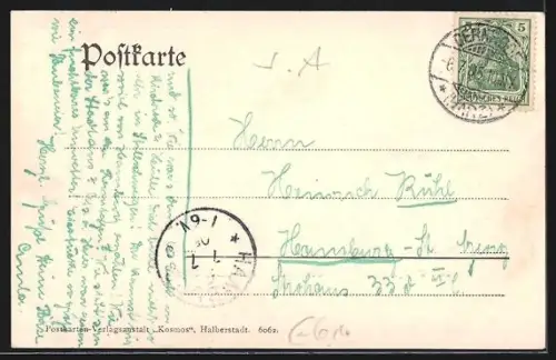 AK Gernrode a. H., Totalansicht mit Stubenberg