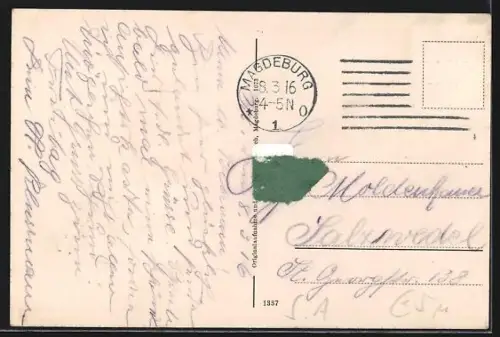 AK Magdeburg, Blick von der Strombrücke, Stadtpanorama mit Frachtdampfer