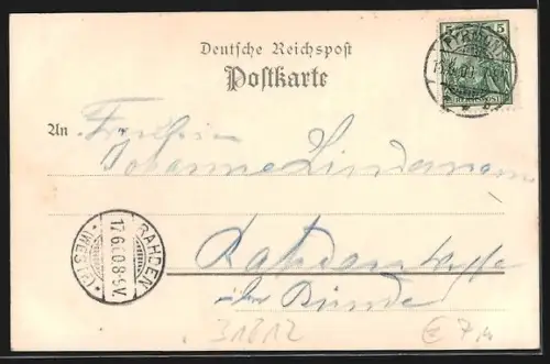 AK Friedensthal bei Pyrmont, Ortsansicht mit Umgebung