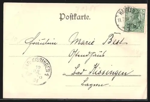 AK Hameln, Dampferstation Weserbrücke, Salondampfer Kaiser Wilhelm