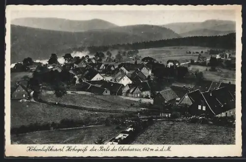 AK Hohegeiss /Oberharz, Totalansicht aus der Vogelschau