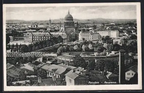 AK Potsdam, Stadtpanorama von oben