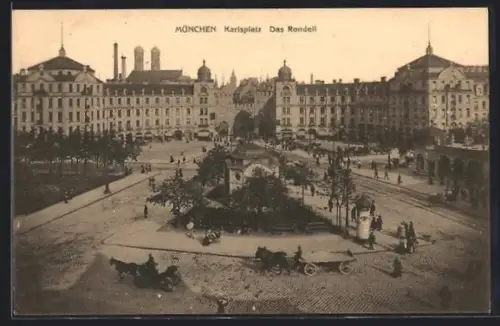 AK München, Karlsplatz, Das Rondell