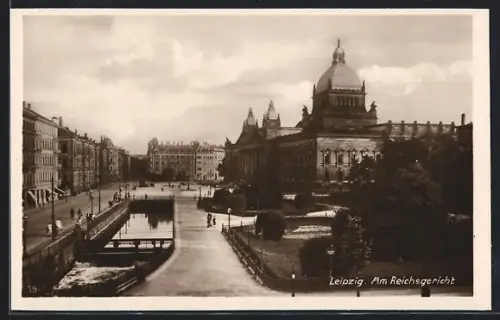AK Leipzig, Reichsgericht mit Anlagen aus der Vogelschau