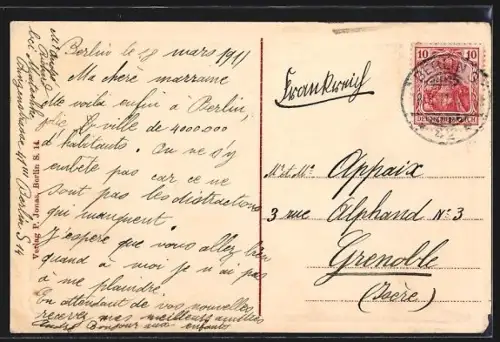 AK Berlin-Tiergarten, Siegesallee, Spaziergänger, Reiter, Denkmäler