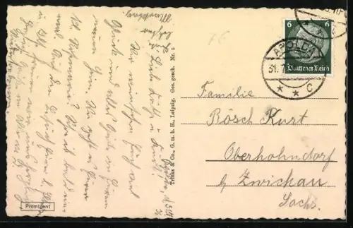 AK Apolda, Partie an der Hindenburg-Promenade