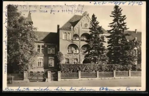 AK Apolda, Ansicht vom Carolinenheim