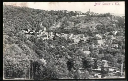 AK Bad Sulza i. Th., Ortsansicht mit Kirche