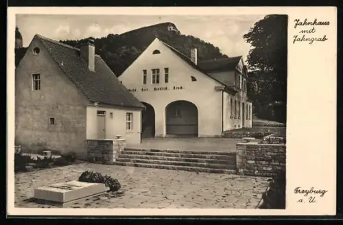 AK Freyburg a. U., Jahnhaus mit Jahngrab