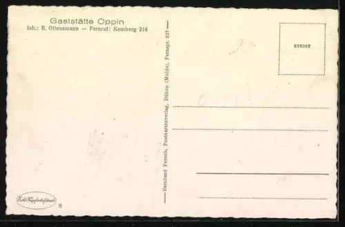 AK Kemberg, an der Gaststätte Oppin in der Dübener Heide