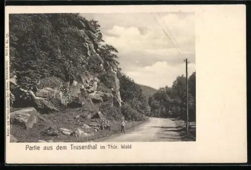 AK Trusenthal /Thür. Wald, Partie aus dem Trusenthal