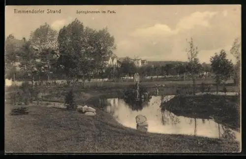 AK Timmendorfer Strand, Springbrunnen im Park