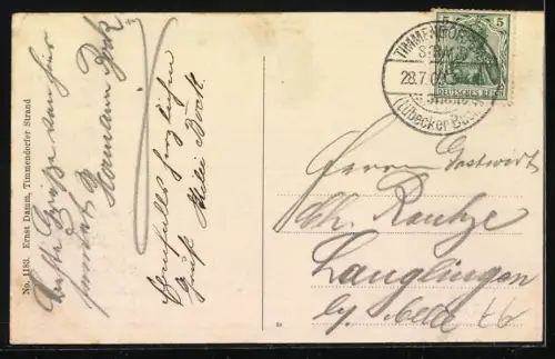 AK Timmendorfer Strand, Ostseestrand mit Landungssteg und Bäderdampfern