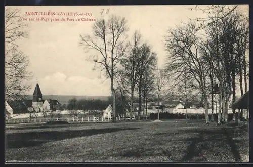 AK Saint-Illiers-la-Ville, Vue sur le Pays prise du Parc du Château