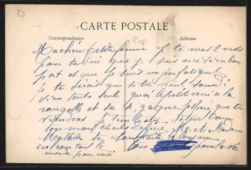 AK Saint-Cyr-l`École, Vue aérienne à 300 mètres d`altitude depuis un biplan M. Farman piloté par l`adjudant Driver