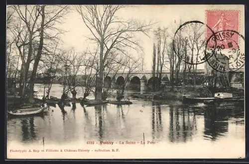 AK Poissy, La Seine, Le Pont