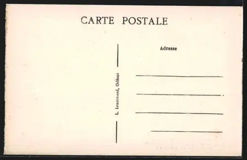 AK Nogent-sur-Vermisson /Loiret, École des Pères, Pavillon du Conservateur et Statue de Gouel, Fondateur