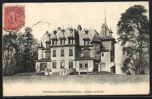 AK Nogent-sur-Vernisson, Loire, Château de Praslin