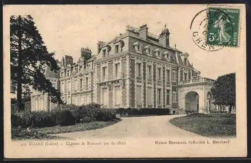 AK Briare /Loiret, Château de Beauvoir, vue de côté