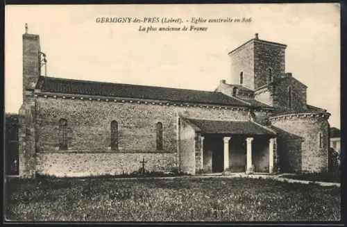 AK Germigny-des-Prés /Loiret, Église construite en 806, la plus ancienne de France
