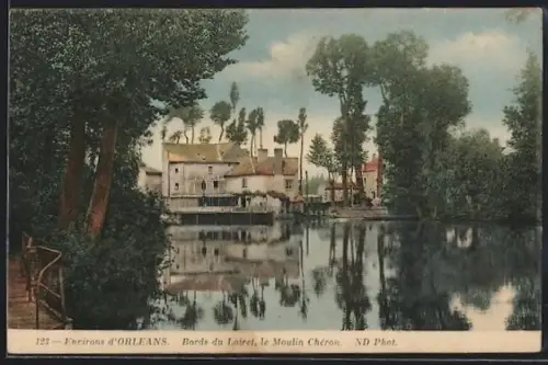 AK Orléans, Bords du Loiret, le Moulin Chéron
