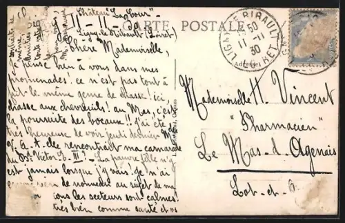 AK Ligny-le-Ribault /Loiret, Château de Bon-Hôtel, Chasse à courre, Le Rendez-vous