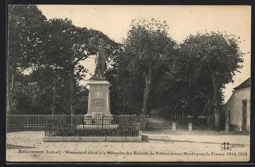 AK Boiscommun /Loiret, Monument élevé à la Mémoire des Enfants de Boisscommun Morts pour la France 1914-1918