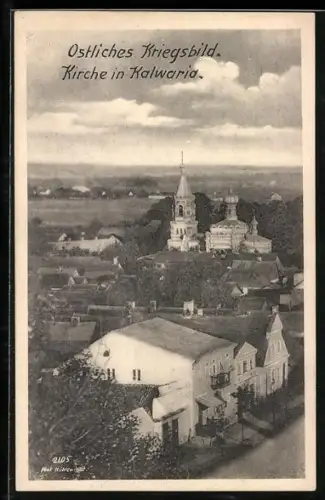 AK Kalwaria, Östliches Kriegsbild, Kirche