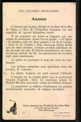 AK Quinhon, Colonies Francaises, L`Annam