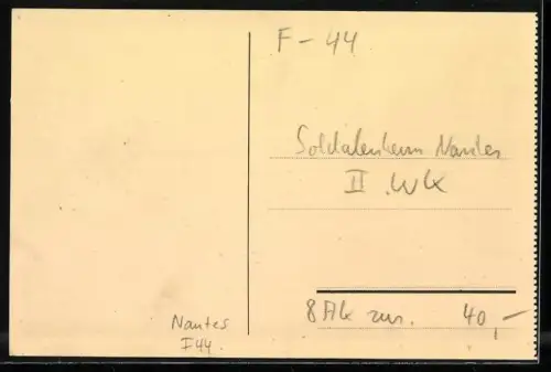 AK Nantes, Soldatenheim II. WK, Innenansicht