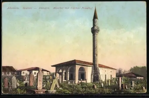 AK Shkodra, Moschee mit Türken-Friedhof
