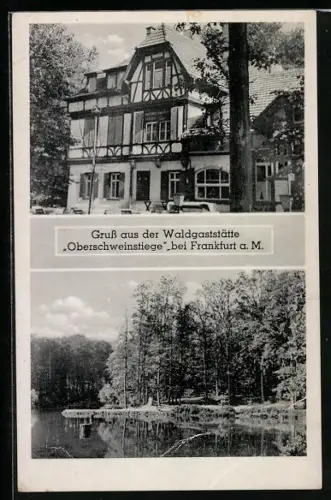AK Frankfurt-Sachsenhausen, Waldgaststätte Oberschweinstiege