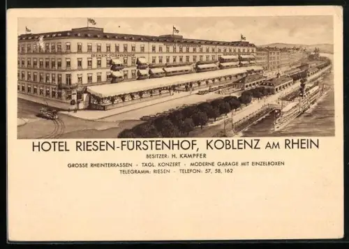 AK Koblenz, Hotel Riesen-Fürstenhof