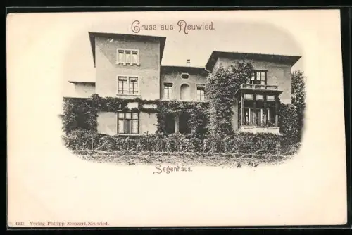 AK Neuwied, Segenhaus mit Garten