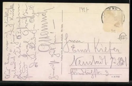 AK Bad Ems, Hotel Vier Türme, Genesungsheim für Gelehrte und Künstler