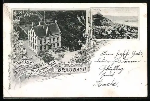 AK Braubach, Charlotten-Stift, Ortsansicht