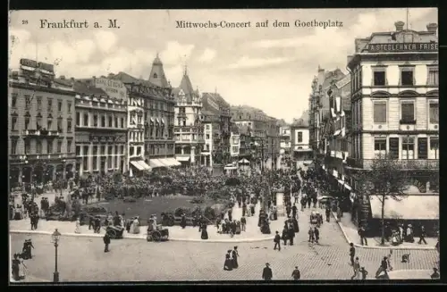 AK Frankfurt /Main, Mittwochs-Concert auf dem Goetheplatz