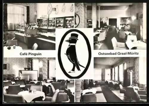 AK Graal-Müritz /Rostock, Café Pinguin, Innenansichten